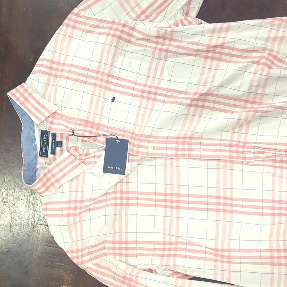 XXL men's plaid button up